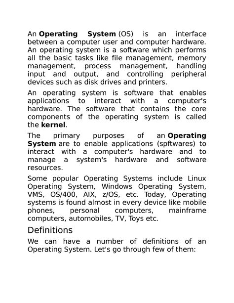 Introduction Operating System An Operating System Os Is An