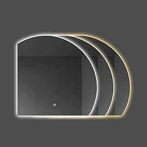 Amazon Fashion Semicircle Smart Bathroom Mirror Led Wall Mirror