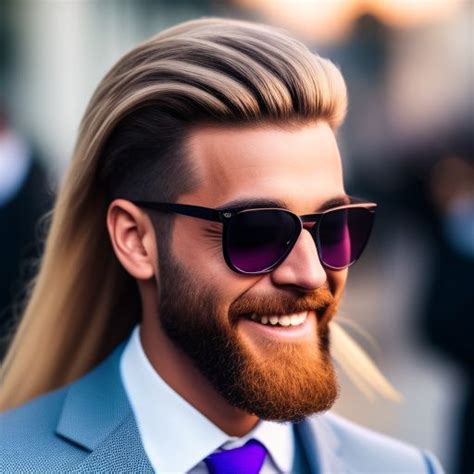 Expert Goat166 Realistic Photo Of Man With Long Blonde Hair Long