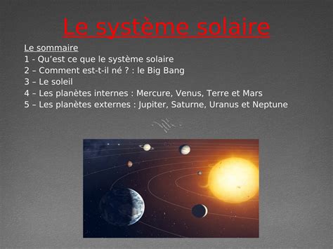 Le système solaire