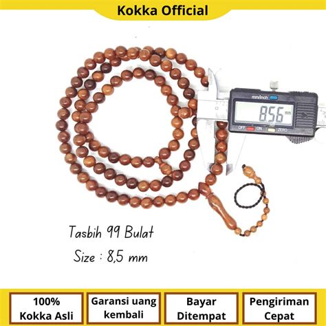 Kayu Original Grain Tasbih Original Koka Wood Tasbih Round Motif