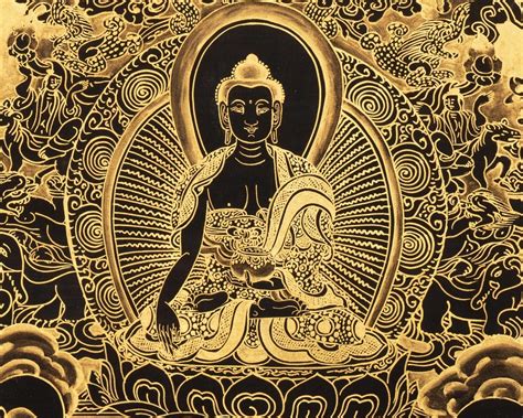 Sunaulo Buddha Life Story Horizental Brocadeless Thangka Exotic