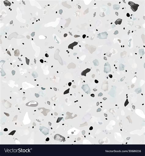 Terrazzo Texture Flooring Seamless Pattern Vector Image