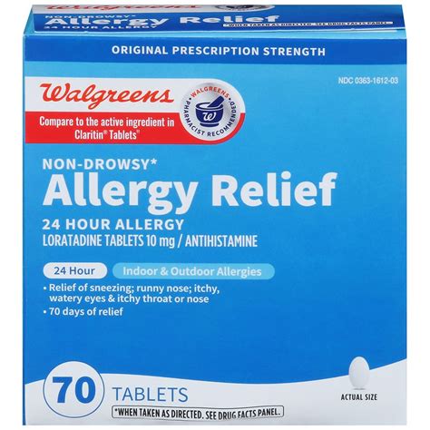 Walgreens Wal Itin Non Drowsy 24 Hour Allergy Relief Tablets Walgreens