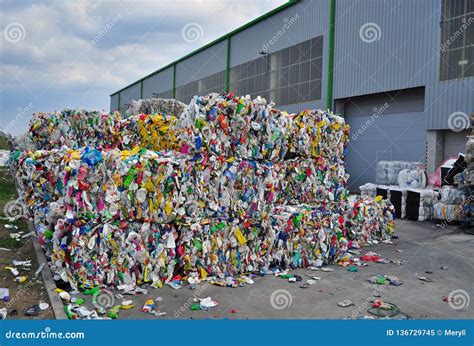 Waste Plastics Bottles At Collection Yard Stock Image Image Of Pile