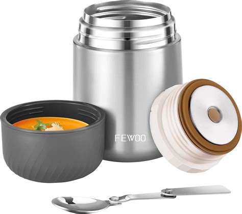 Amazon FEWOO Food Jar 20oz Vacuum Insulated Soup Container