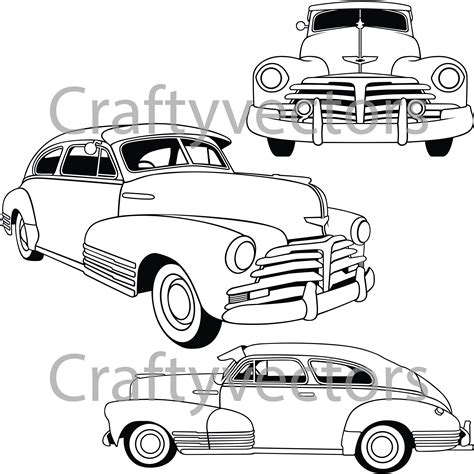 Chevrolet Fleetline 1948 Vector File Etsy Ireland