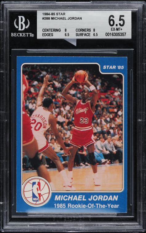 1984 85 Star Basketball Michael Jordan ROOKIE 288 BGS 6 5 EXMT PWCC E