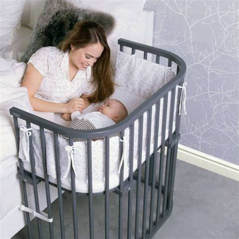 Babybay Bedside Sleeper Crib In Slate Gray Urban Stroller Newborn