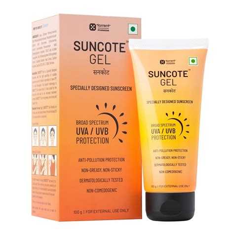 Suncote Gel Sunscreen For Anti Pollution Protection UVA UVB