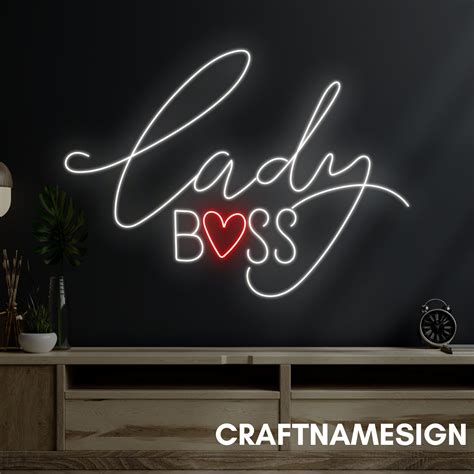 Lady Boss Neon Sign Craft Name Sign