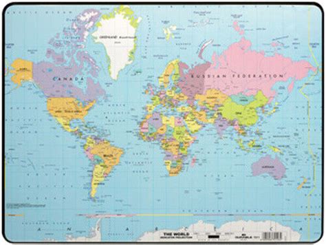 Durable Schreibtischunterlage Schreibunterlage Unterlage Weltkarte