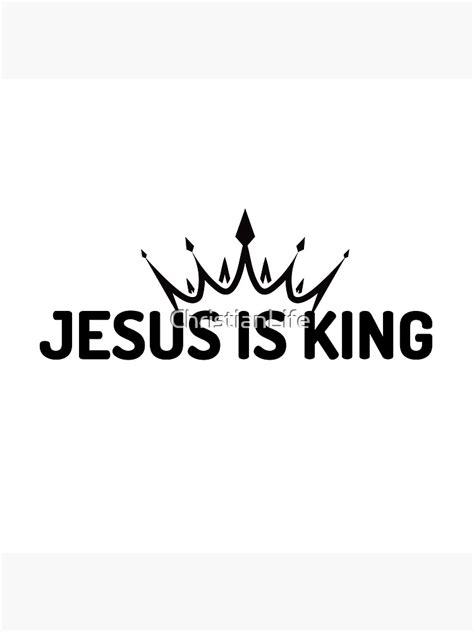 "Jesus is King crown design" Poster for Sale by ChristianLife | Redbubble