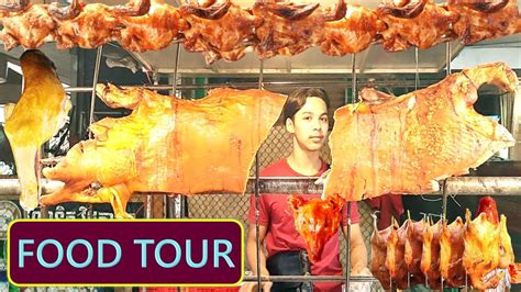 Cambodian Street Food Tour To Kandal Market Roasted Calf Grilled