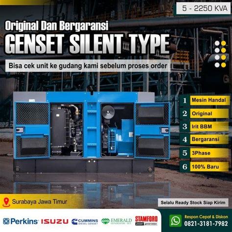 Jual Murah Genset Perkins 80 Kva 100 Kva 135 Kva Stamford Di Lapak