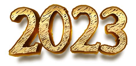 Happy New Year 2023 Celebration Eve Golden Shiny Text Fonts 16702671 Png