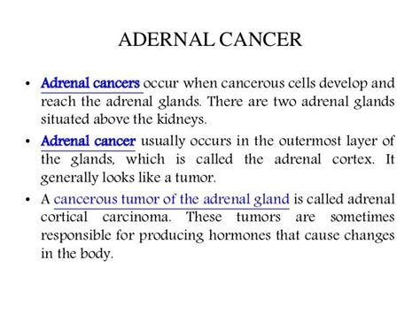 Adrenal Gland Cancer Causes - CancerWalls