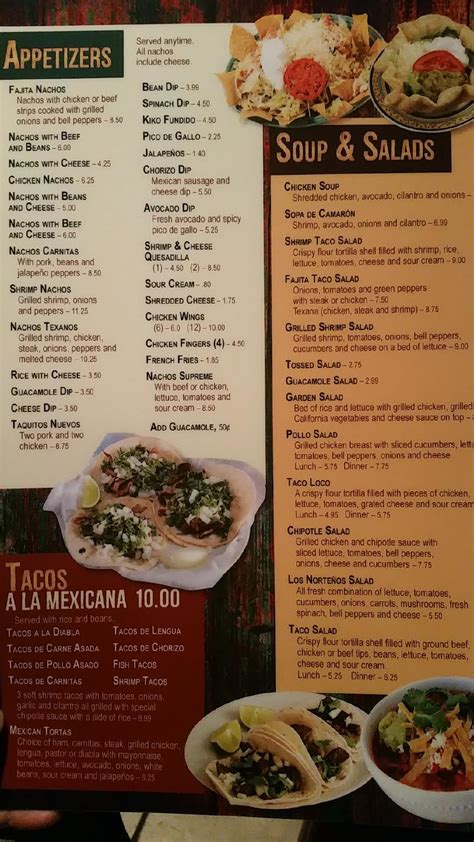 Menu At Los Nortenos Restaurant Collinsville