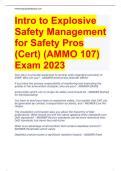 Intro To Explosive Safety Management Ammo Exam Questions With