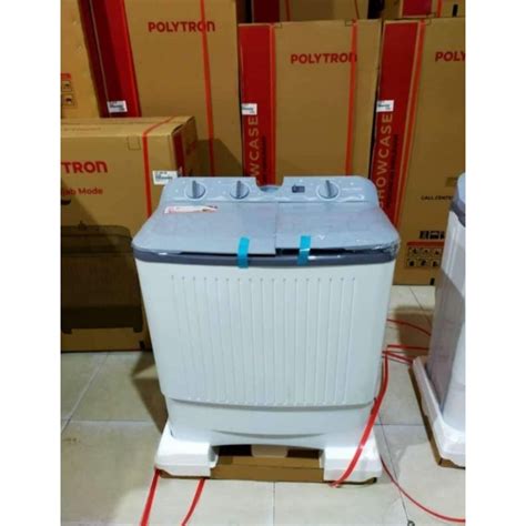 Jual MESIN CUCI POLYTRON 2 TABUNG PWM 7076Y HEMAT LISTRIK 30 GARANSI