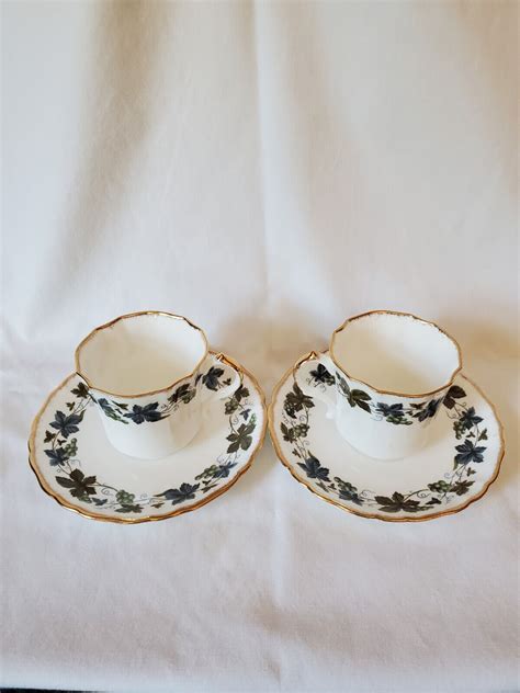 Royal Windsor Fine Bone China England Set Of 2 Tea Cups Saucers EBay