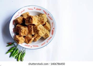 Tahu Sumedang Tahu Petis Goreng Indonesian Stock Photo