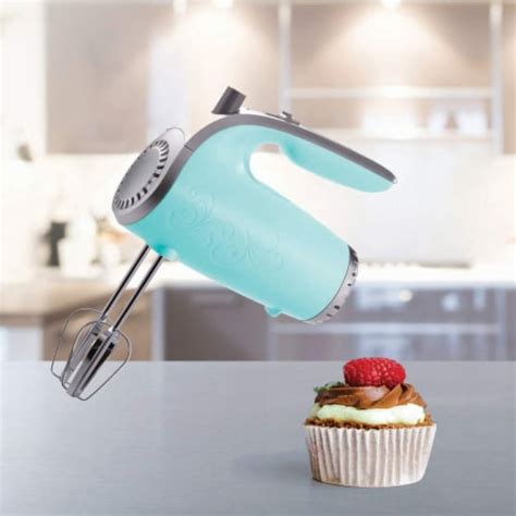 Brentwood Hm 48bl Lightweight 5 Speed Electric Hand Mixer Blue Pack