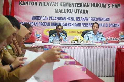 Kemenkumham Maluku Utara Tekankan Pembentukan Produk Hukum Daerah Perlu