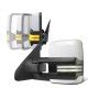 Toyota Tundra White Power Folding Tow Mirrors Smoked