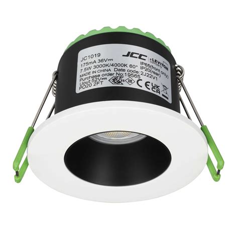 Jcc V Pro Anti Glare W Led Fire Rated Colour Selectable Downlight