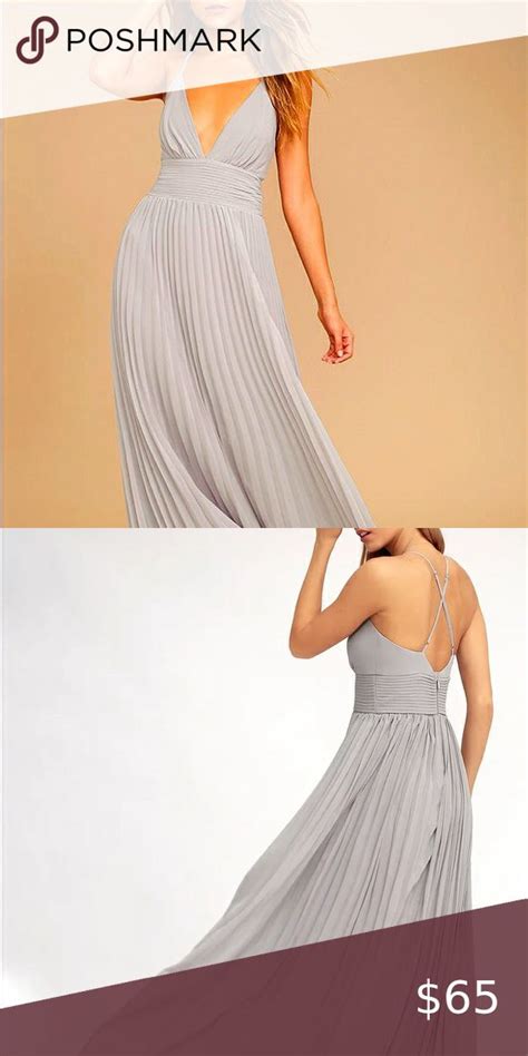 Lulu S Depths Of My Love Grey Maxi Dress