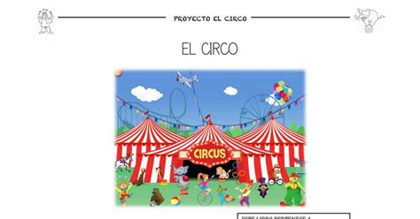 PROYECTO EL CIRCO Pdf Circo Circo Infantil Unidad Didactica Infantil