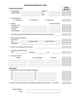 Fillable Online Contractor Prequal Form Doc Fax Email Print Pdffiller