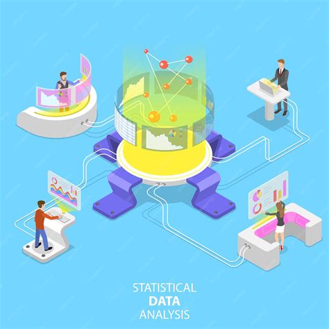 Premium Vector Flat Isometric Vector Concept Of Statictical Data