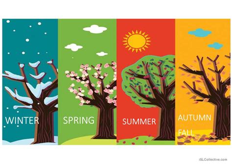 Seasons of The Year - Illustrated Se…: English ESL powerpoints