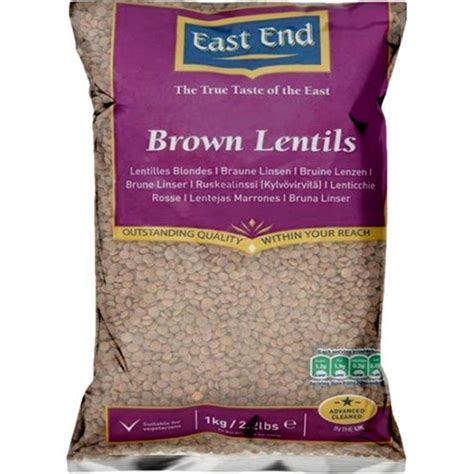 EAST END BROWN LENTILS 1KG - Kwalityfoods Online