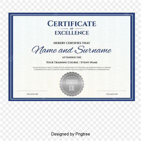 Blue Certificate Border White Transparent, Vector Blue Border Certificate, Blue Border ...