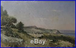 Tableau Peinture Cadre ancien 19èm XIXèm 20èm XXèm Carvin Paysage