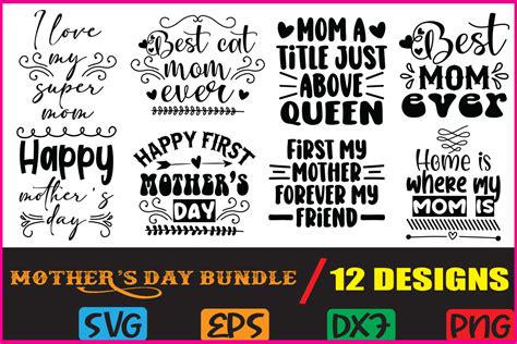 Mothers Day Svg Bundle Graphic By Creativestudiobd1 · Creative Fabrica