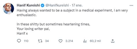 El Escritor Hanif Kureishi Y Su Diario En Twitter Tras Su Accidente En Roma Infobae