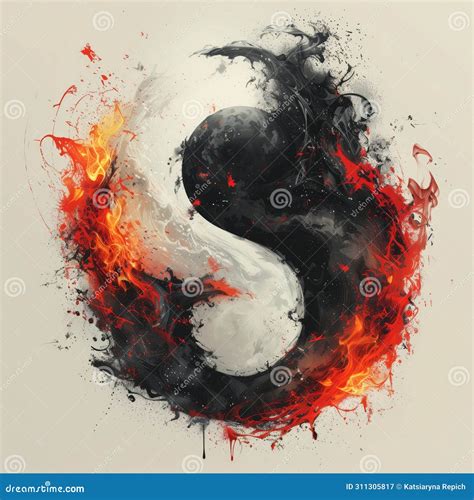 Ying Yang Symbol Of Harmony And Balance Stock Illustration