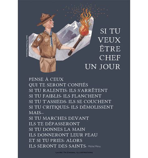 Affiche Priere Du Chef Scout Si Tu Veux Etre Chef Un Jour