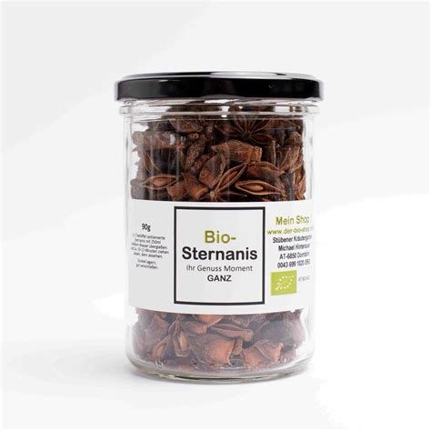 Sternanis Ganz Bio 90gr Getrocknet Im Glas