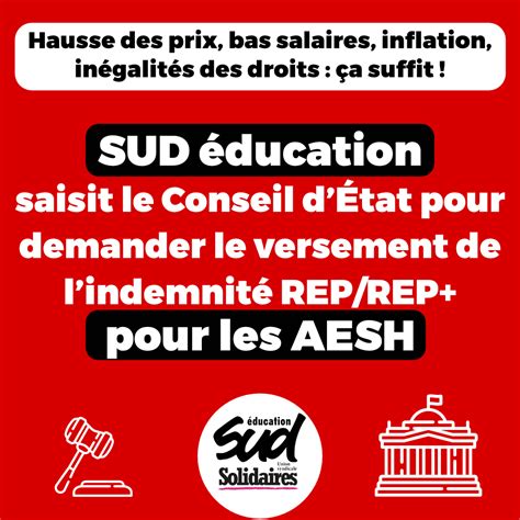 AESH SUD éducation saisit le Conseil dÉtat pour demander le versement