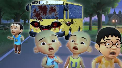 Ketakutan Upin Ipin Ehsan Fizi Dikejar Bus Tayo Hantu Youtube