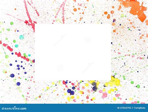 Splash Watercolor Border Background Stock Photography Image