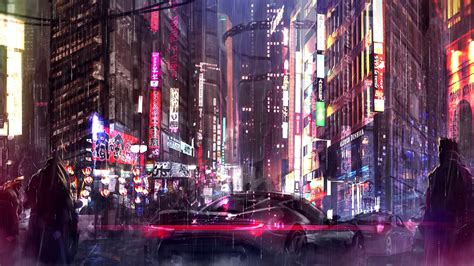 Cyberpunk City Red - 1280x720 - Download HD Wallpaper - WallpaperTip