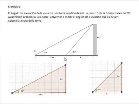 Calcular La Altura De La Torre Youtube