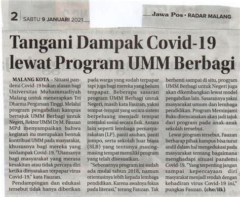 Halaman Ke 13 Jawa Pos UMM Dalam Berita Koran Online Universitas