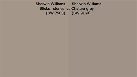 Sherwin Williams Sticks Stones Vs Chatura Gray Side By Side Comparison